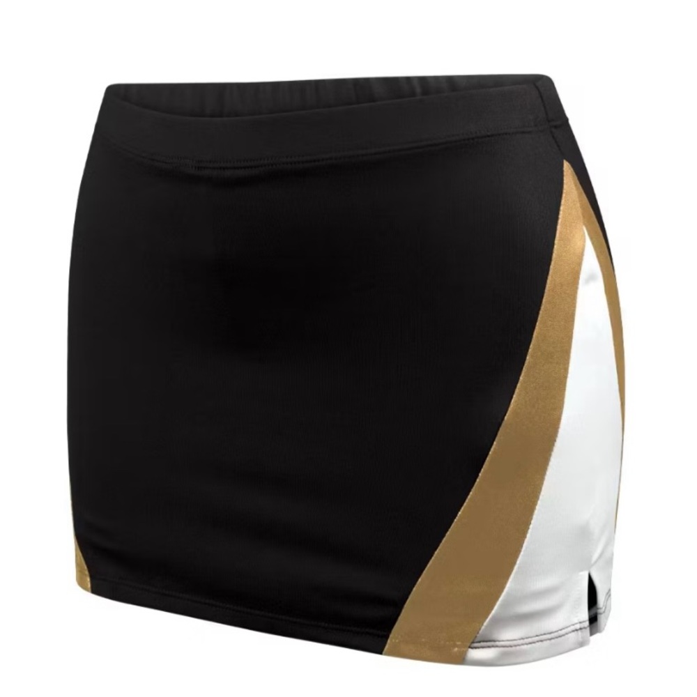 NWT GK ALL STAR FORCE Black, metallic gold and white SKORT SZ. YL